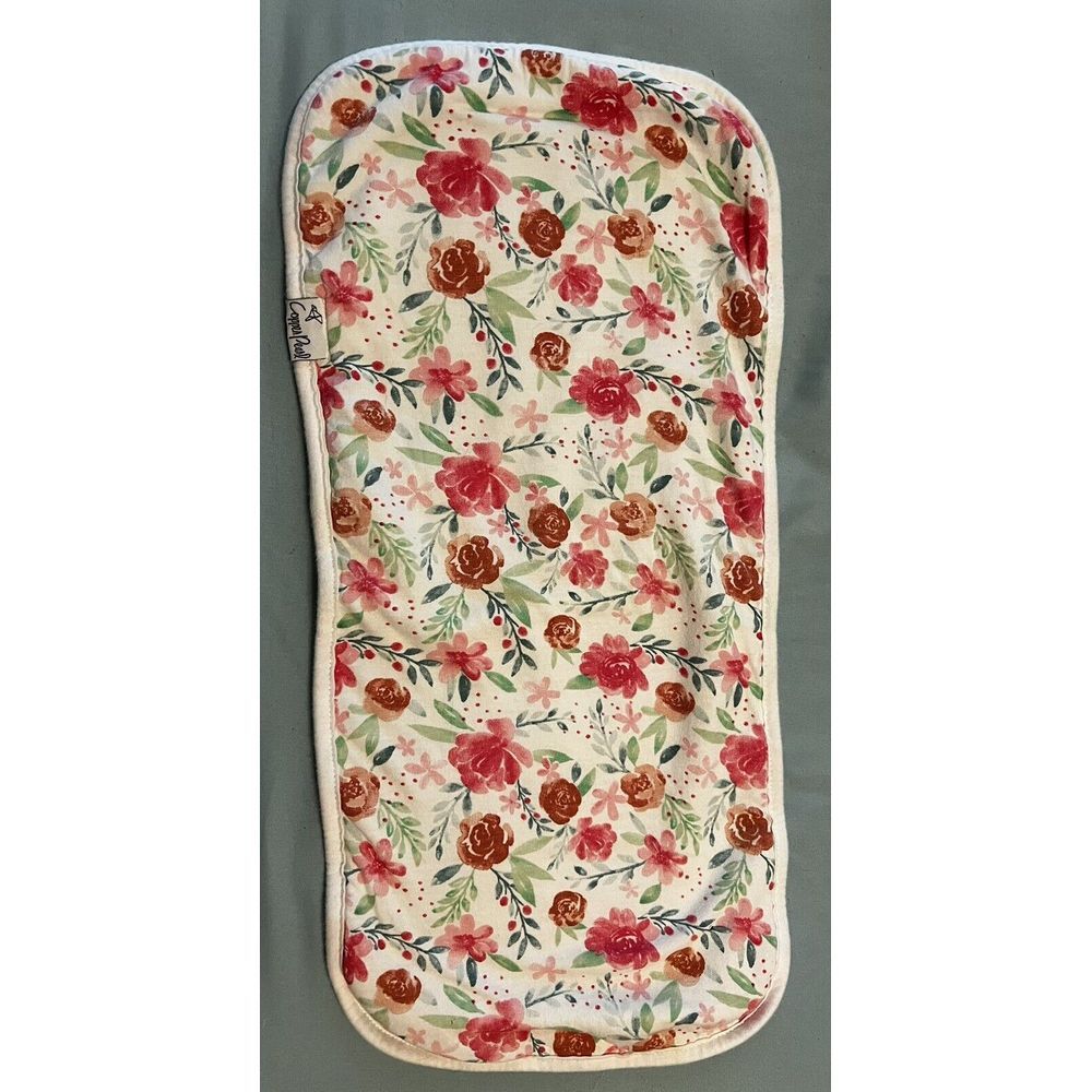 Copper Pearl Pink Floral Burp Cloth Baby‎ Girl